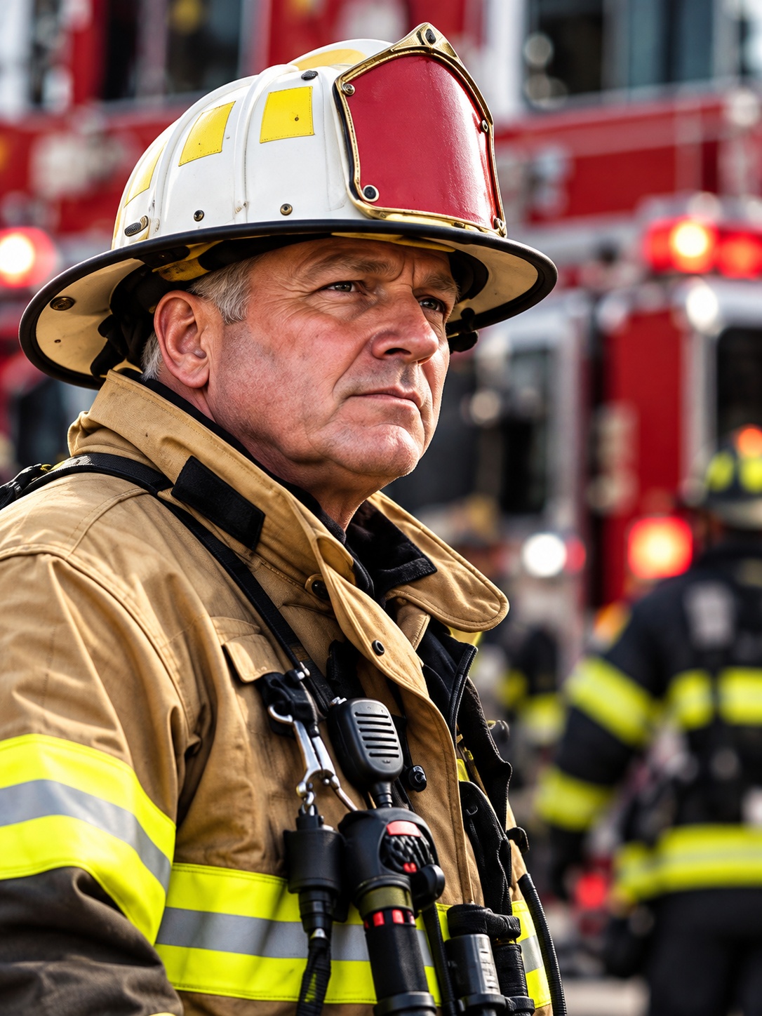 Fire chief at an emergency scene